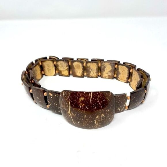 Vintage Jerry Moss Hand Carved Shell Belt Women's - Picture 2 of 8